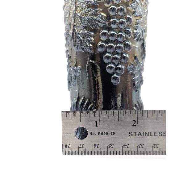 Unique Vintage Northwood Grape and Cable Cobalt Blue and Gold Art Glass Hatpin V - Picture 10 of 10